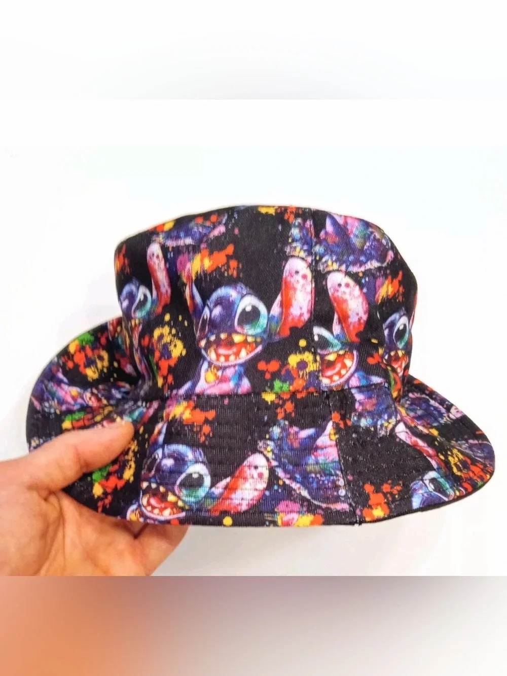 STITCH BUCKET HAT Disney Animation Cartoon Summer Sun Protection Adult Unisex